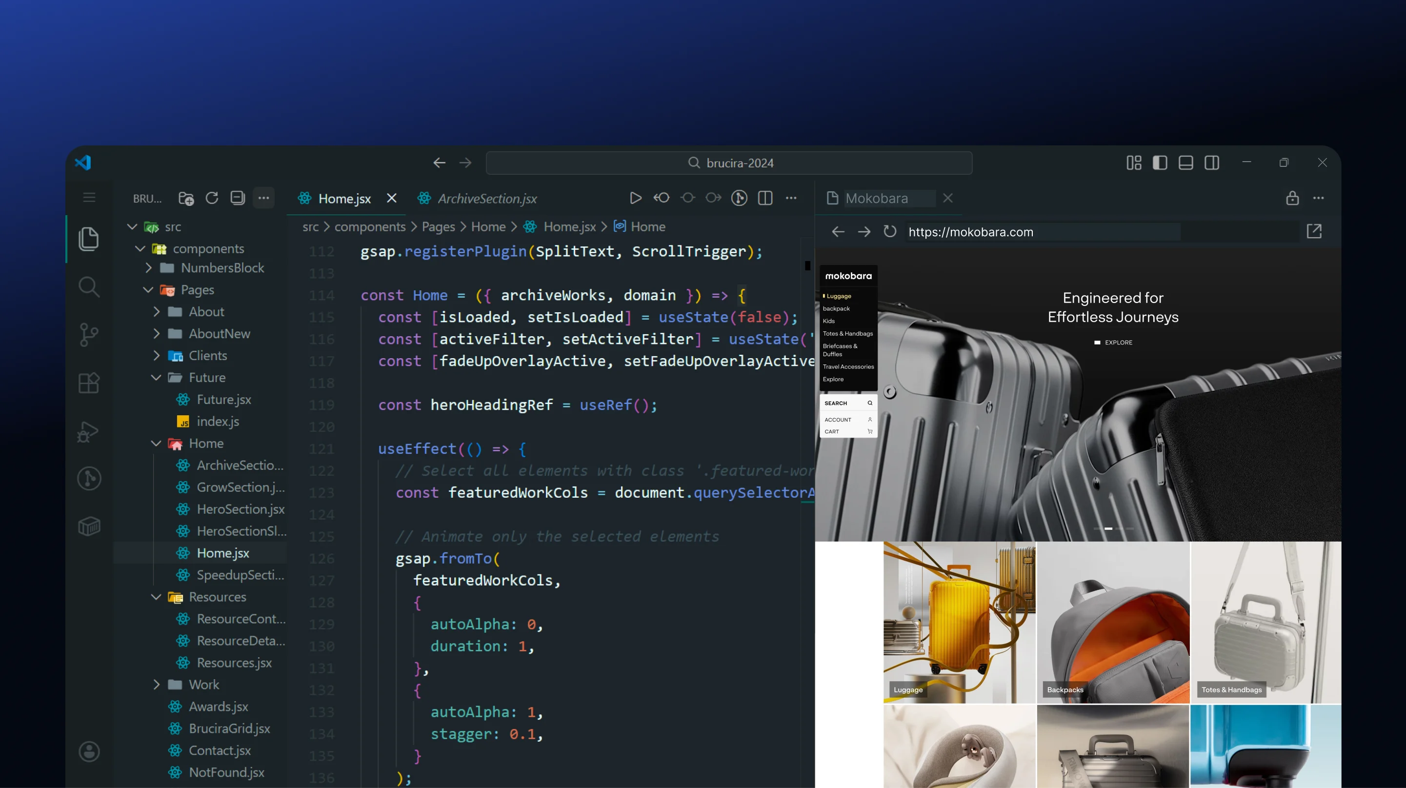 Web development hero